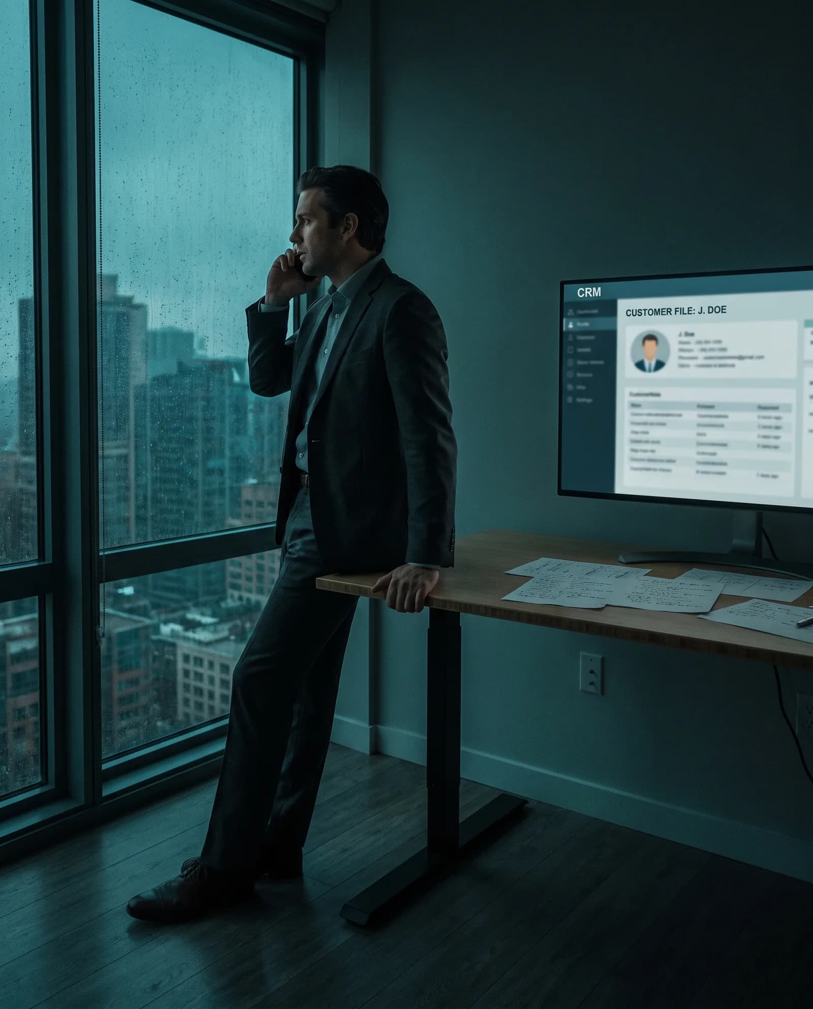 Kundendaten auf einem CRM-Bildschirm